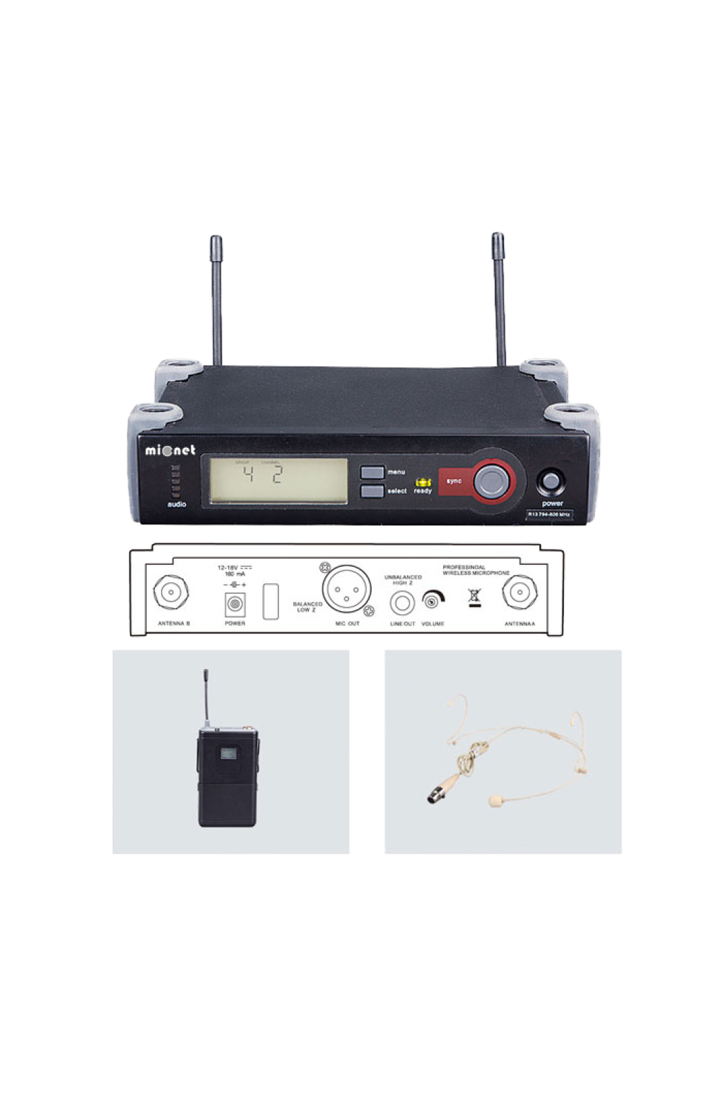 Микрофонная радиосистема петличная Micnet Solo Lead XB