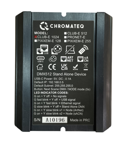DMX контроллер Chromateq CLUB-E 1024