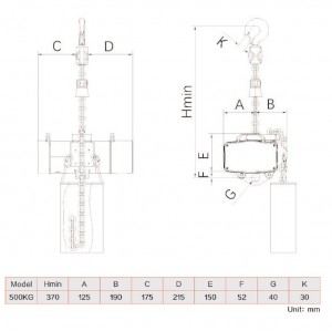 Лебедка цепная театральная KRAFTMASTER K05-DBS D8+