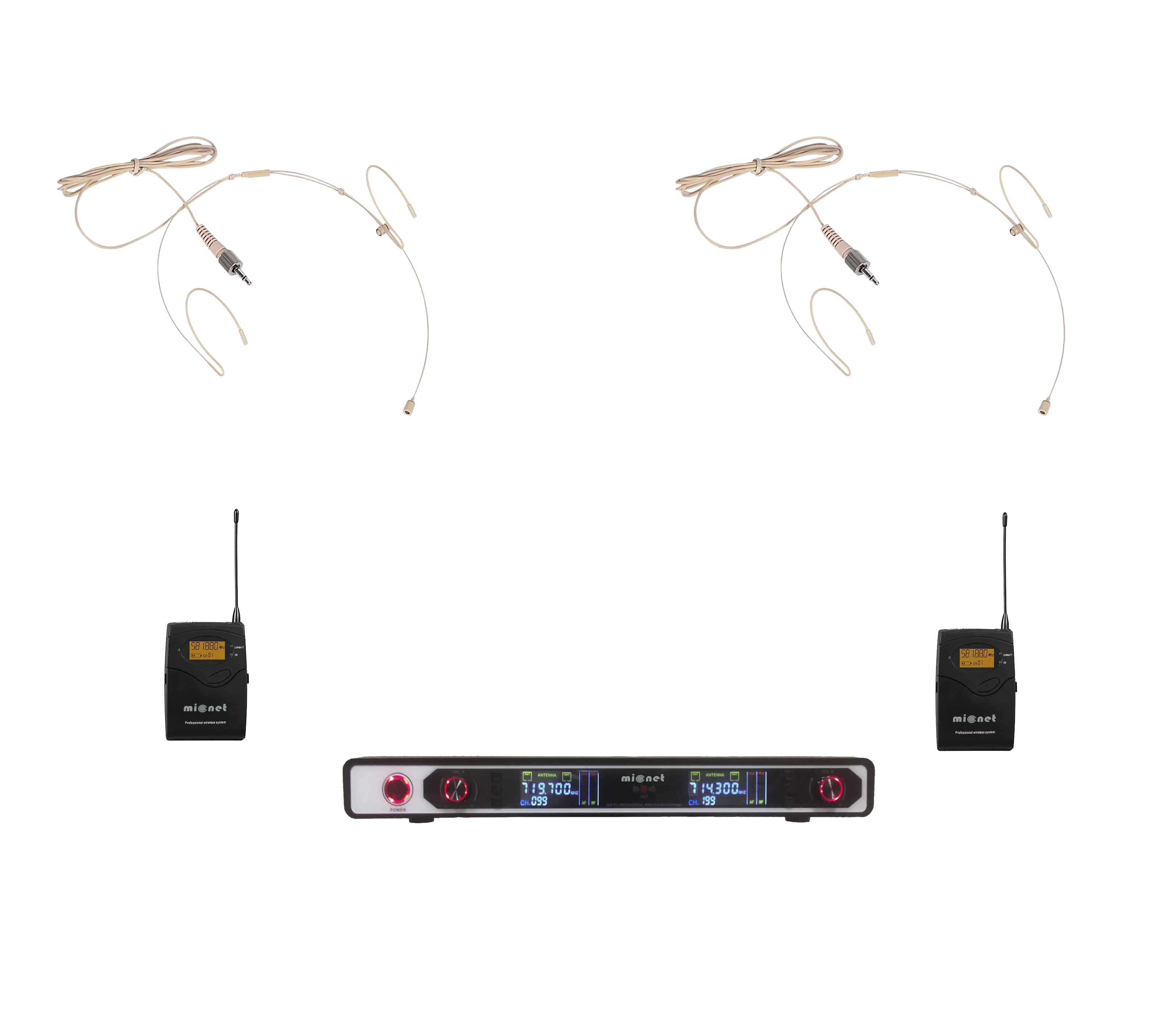Микрофонная радиосистема Micnet Dual Head Set (2 головных микрофона)